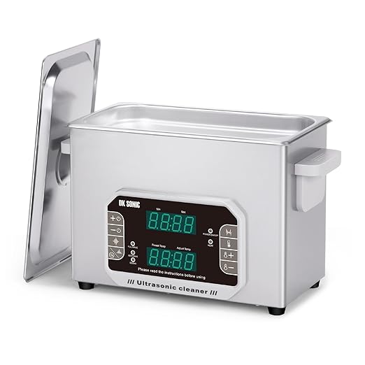 DK SONIC Professional Ultrasonic Cleaner 4L,120W Precision Ultrasonic Jewelry Cleaner with Timer,Heater&Touch Control, Multi-Application for Glasses,Chains,Watches (Include Basket)