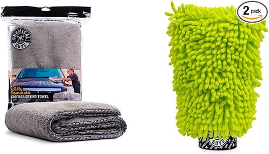 Chemical Guys Super Absorbent Microfiber Towel and Premium Scratch-Free Microfiber Wash Mitt