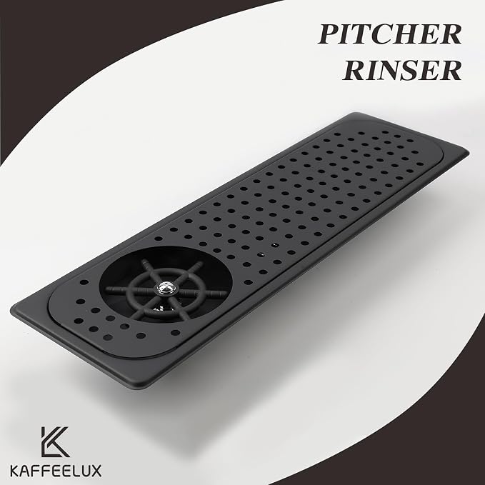 Glass Cleaning Machine,Rinser Stainless Steel Countertop Commercial Pitcher Cleaning Machine, Kitchen Sink Coffee Bar Coffee Milk Tea Cup Glass Cup Cleaning Machin(Black)