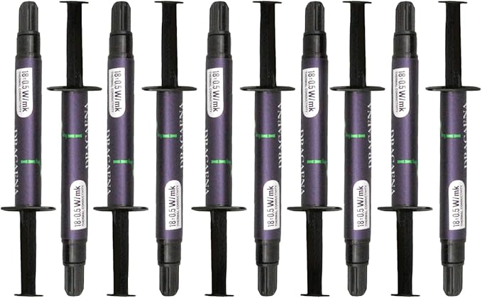 Dracaena.io 10-Pack 18 W/mK CTG12 Thermal Paste 4g, Premium Carbon Thermal Compound for CPU GPU PS4 PS5 Xbox Laptop, Non-Conductive, Long-Term Durability