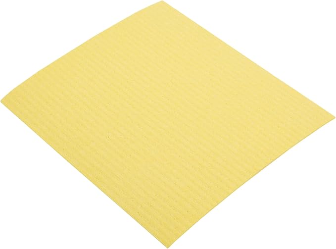 Restaurantware Swedish Dishcloths Pack of 10 Cellulose Reusable Absorbent Yellow Kitchen Towels, Washable Quick-Dry Dish Towels, Sustainable Cleaning Cloths Super-Absorbent Biodegradable Odorless
