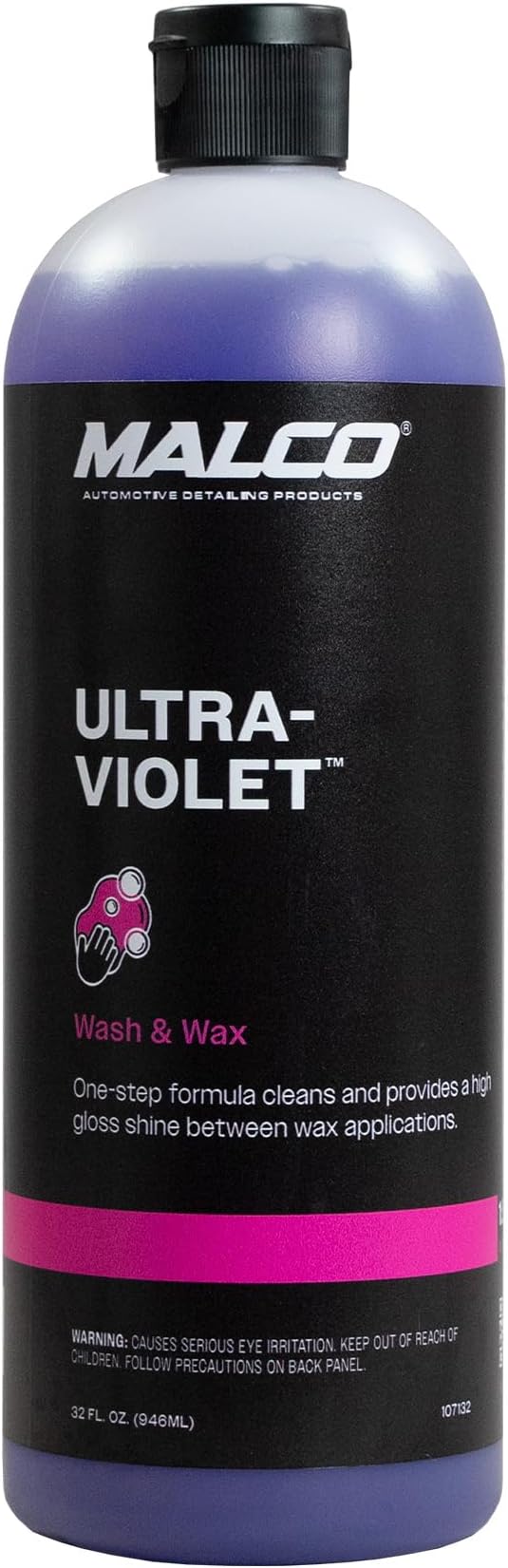 Malco Ultra Violet Premium Wash'n Wax – Best 2-in-1 Car Wash and Wax/Cleans and Provides A Durable, High-Gloss Shine in One Fast and Easy Step / 64Oz. (107164)