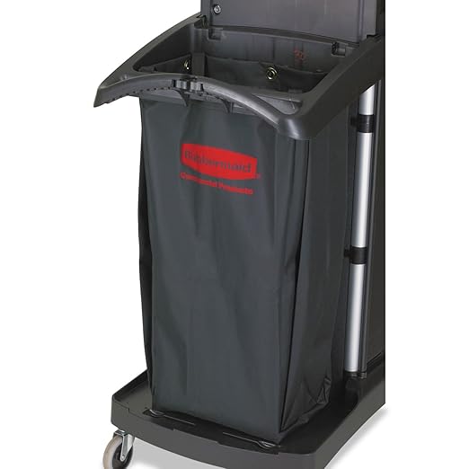 Rubbermaid Commercial Products Cleaning Cart Bag 30-Gallon Yellow Collecting Refuse or Laundry Items Janitorial and Housekeeping Carts Zippered Front