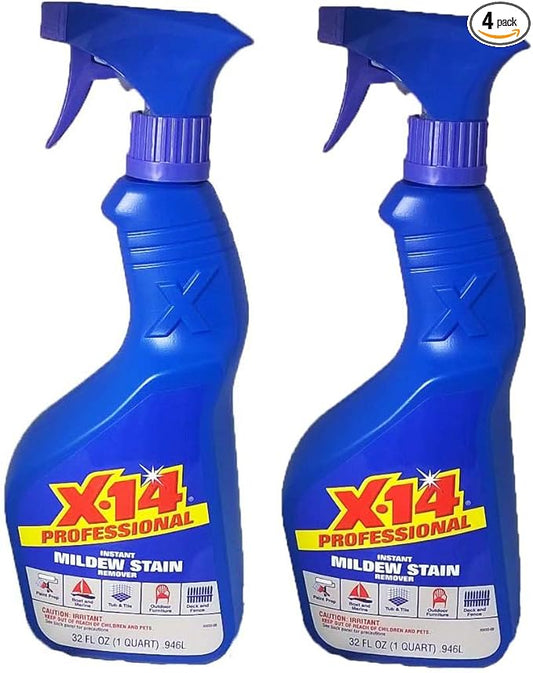 2 set of 2 pack - X-14 Professional Instant Mildew Stain Remover 32 FL OZ
