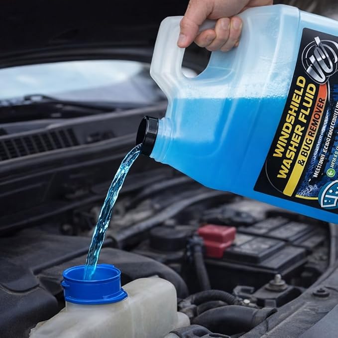 UCS Windshield Washer Fluid 2-in-1 Bug Remover – Ready to Use Formula – Streak-Free Cleaning – Removes Dirt & Road Grime – 1 Gallon (128 fl oz) Methanol-Free