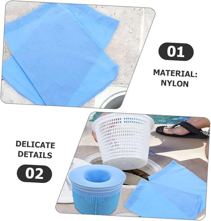 GALPADA 100pcs Pool Skimmer Socks Fine Mesh Bags for Above and Inground Pools and Practical Cleaning for Spa and Marble Bathroom Use