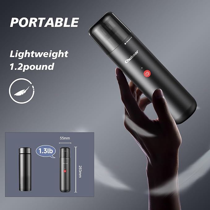 Chuboor Mini Vacuum, Powerful Car Vacuum Cordless Rechargeable, Small Dust Buster for Dust, Sand, Crumbs, Ultra-Light Portable Vacuum for Home, Car, Hand Held Vacuum PB10