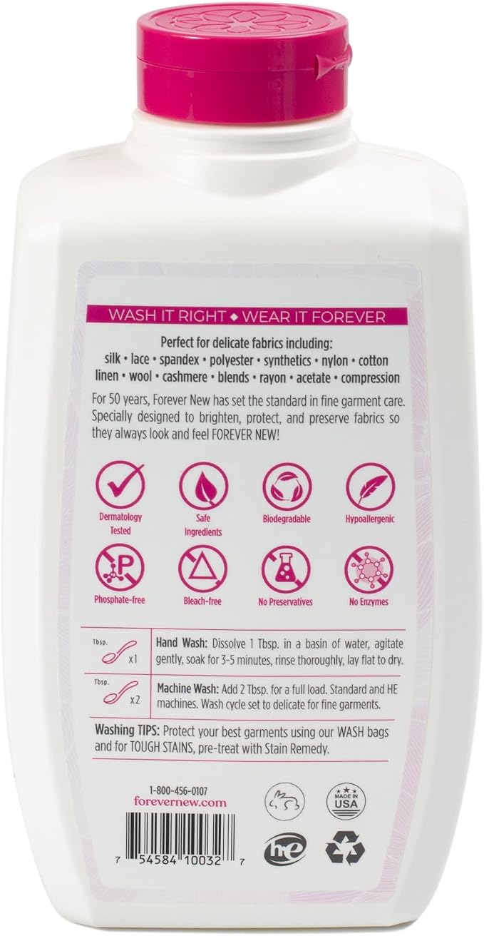 FOREVER NEW Delicate Hypoallergenic Laundry Detergent Powder - 150 to 192 Large Loads - Gentle washing detergent for Silk, Cashmere, Bra, Undergarments, Wool etc. - Original Scented - 32oz (3pack)