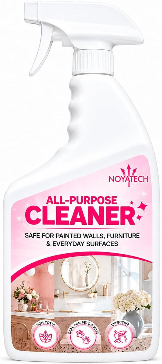 NOYATECH All Purpose Cleaning Spray – Non-Toxic, Pet & Kid Safe, Multi-Surface Cleaner for Walls, Furniture, Counters, Bedrooms & Everyday Surfaces. Safe cleaner for Painted or Finished Surfaces.