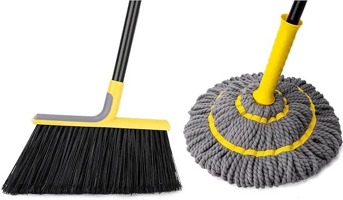 Outdoor Broom & Twist Mop Gray