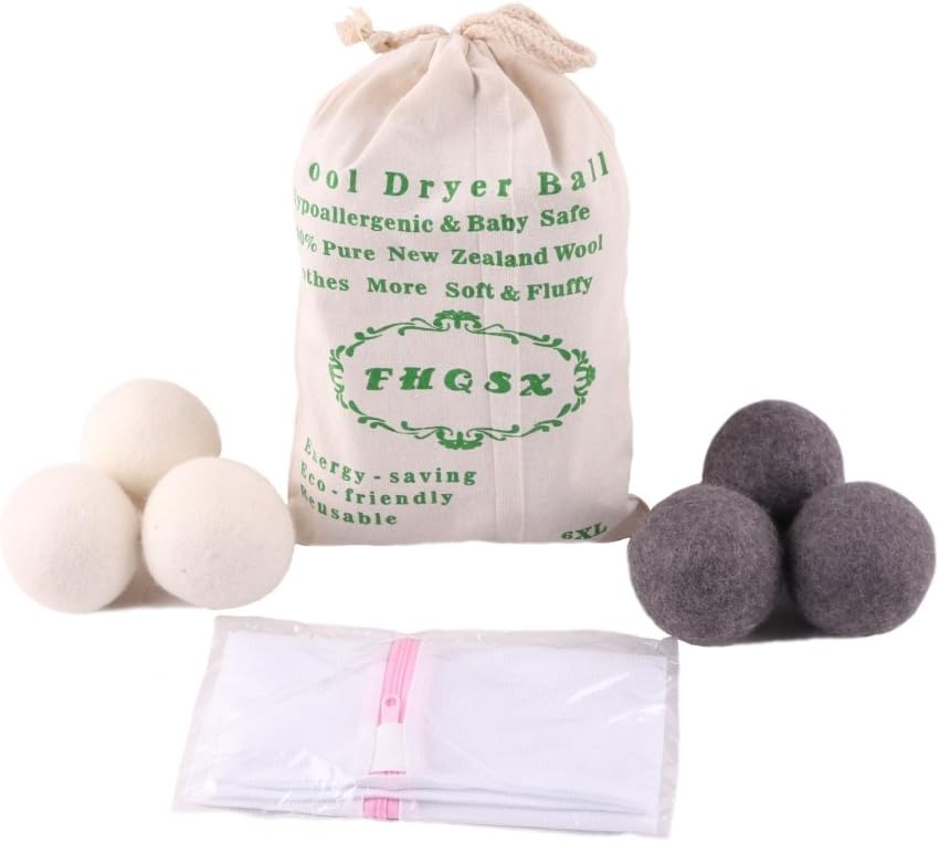 Wool Dryer Balls 6-Pack, XL Premium