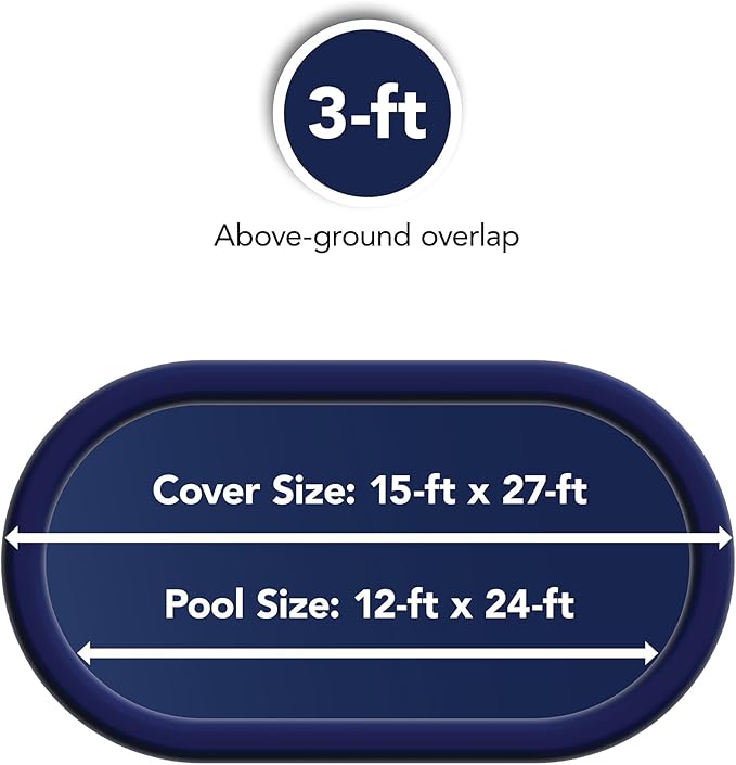 Blue Wave 12-ft x 24-ft Oval Leaf Net Above Ground Pool Cover
