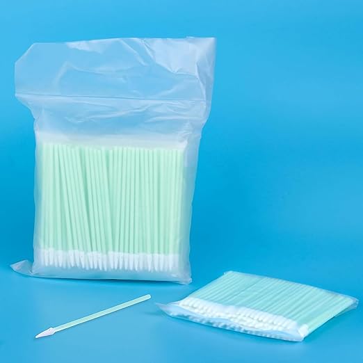 Cleaning Foam Swabs, 500 Pointed Swabs for 1.25mm LC/MU & 500 Round for 2.5mm SC/ST, for Optical and Precision Electronics Maintenance, 1000pcs