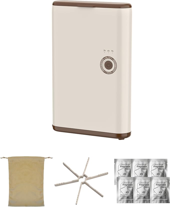 Portable Dryer for Clothes, 3/6/9-Hr Timer, Fragrance Disc, UV Care Light | Mini Compact Foldable Clothes Dryer Machine, Low Noise, Energy Saving, for Laundry Apartment RV Hotel Dorm