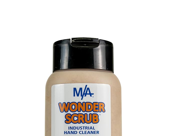 M/A Wonder Scrub - Industrial Strength Mechanic Hand Cleaner - Heavy Duty Walnut Shell Soap - Tough on Grease, Dirt, Oil, and Paint (400 ml bottle)
