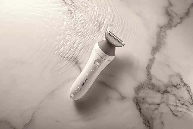 Philips Beauty Lady Electric Shaver Series 6000, Cordless with 4 Accessories, BRL136/00, White
