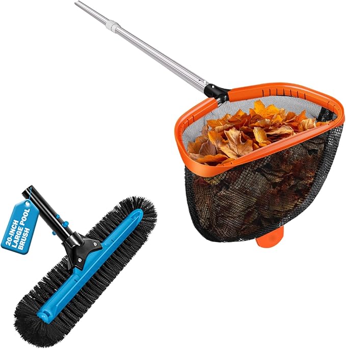 Pool cleanning kit, 15FT Pool Pole with net and Brush