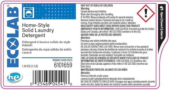 Ecolab Home-Style Laundry Detergent- 3 LB