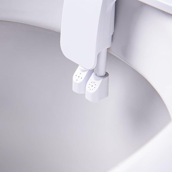 seido Origin 1.0 - Ultra-Slim Non-Electric Bidet Attachment for Toilet – Dual Nozzle, Adjustable Water Pressure, Easy DIY Installation, Self-Cleaning Sprayer, Eco-Friendly Design (White)