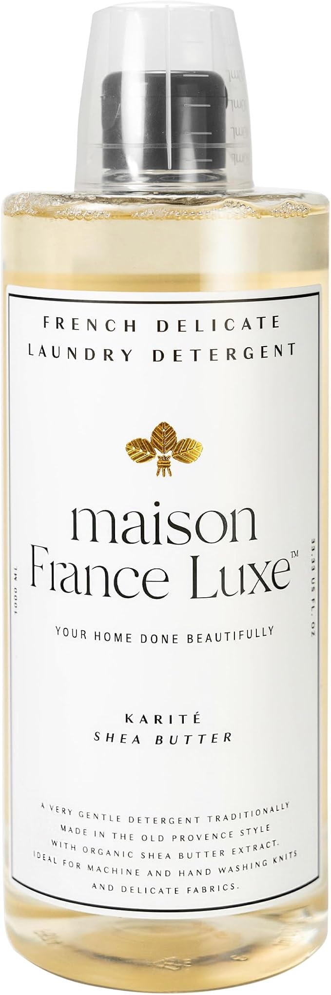 French Laundry Detergent for Delicates, Plant Based Laundry Soap With Olive Oil and Coconut Oil for Machine or Hand Wash, Gentle on Delicate Fabrics, Shea Butter, 34 Fl Oz