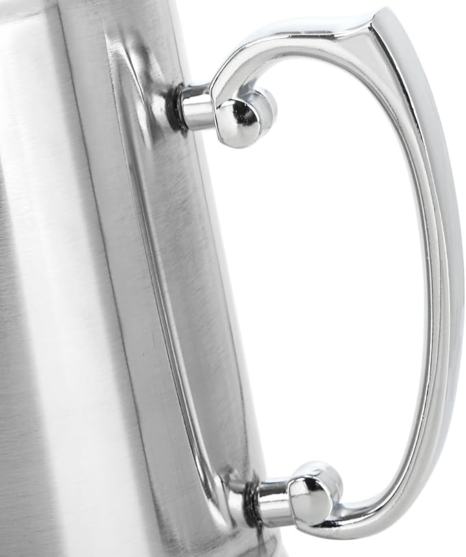 Goaste 2 Packs Tankard Style Beer Mugs, 20 OZ Double Walled Stainless Steel Beer Stein, Heat Insulated Coffee Mug Tumblers with Big Grip Handle for Hot or Cold Beverages, Milk, Tea, Bar Drinkaware