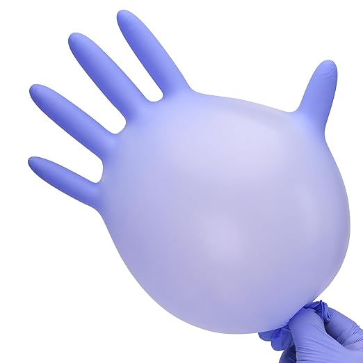 SwiftGrip Disposable Nitrile Exam Gloves, 3mil, XL, Box of 100, Violet Nitrile Gloves Disposable Latex Free for Medical, Cleaning, Cooking & Esthetician, Food-Safe, Powder-Free, Purple, Non-Sterile