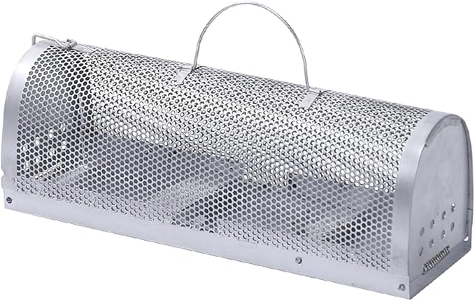 Humane Rat Trap, Automatic Cycle Mouse Trap, No Kill Live Mouse Catch, Mice Trap Cage for Indoor and Outdoor Small Animal - Mouse Voles Hamsters Live Cage Catch and Release (Rat Trap A)