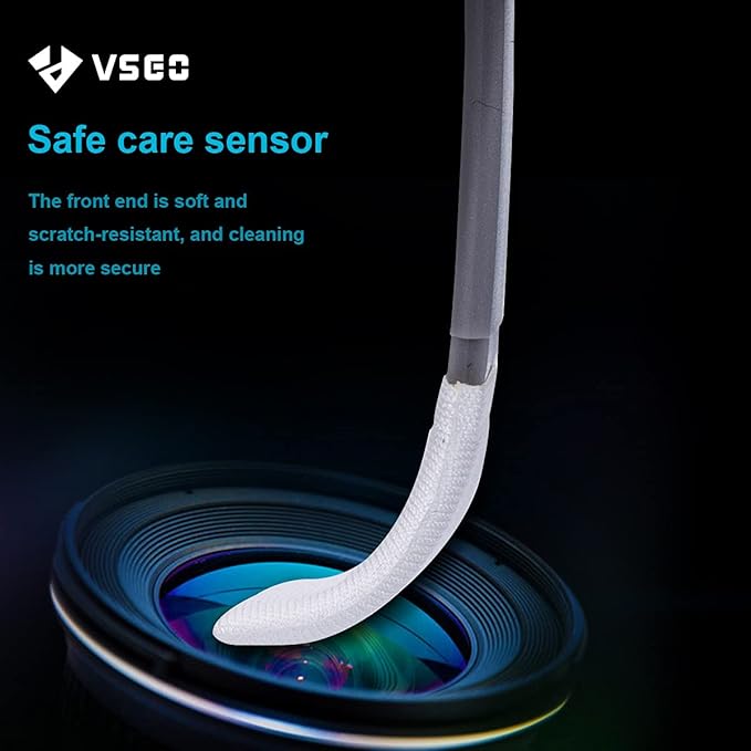 VSGO 12pcs APS-C Camera Sensor Cleaning Kit, Sensor Cleaning Swabs, Compatible with DSLR & SLR Digital Cameras (V-S02-12)