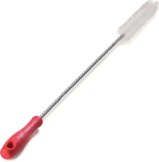 SPARTA 4012005 Plastic High Heat Brush, Fryer Brush With Rigid Plastic Bristles For Commercial Kitchens, 28 Inches, Red