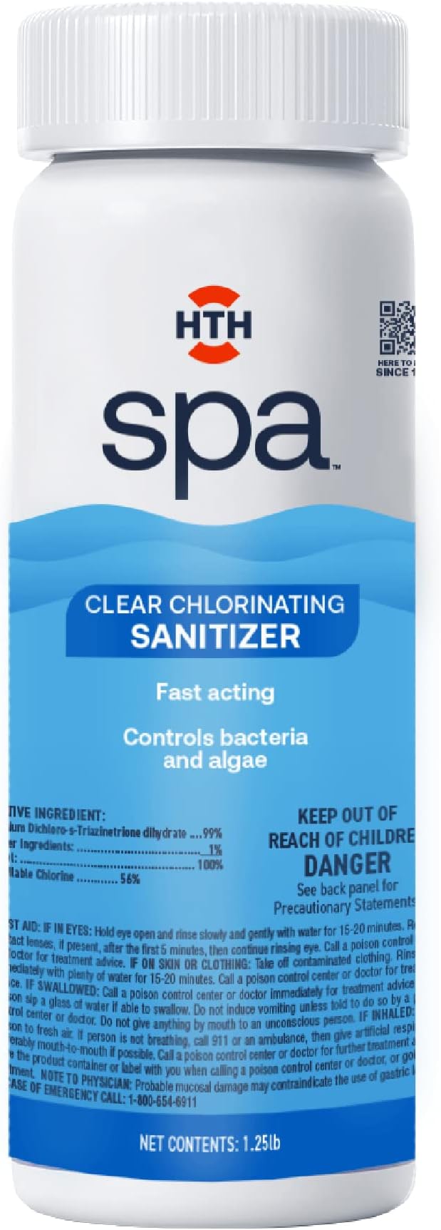 HTH Spa 86134 Clear Chlorinating Sanitizer and 86135 Non Chlorine Shock Oxidizer for Spa and Hot Tub Care