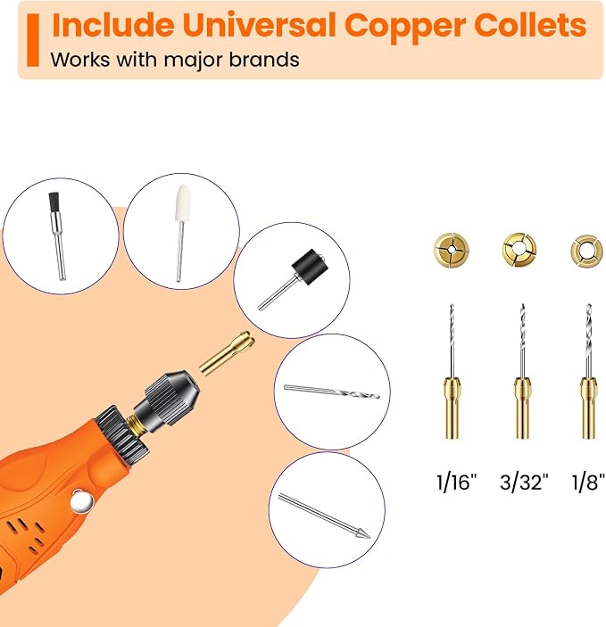 448PCS Rotary Tool Accessories Kit, 1/8" Universal Rotary Tool Bits, Includes 4V Cordless Rotary Tool (5 Speeds, 2000mAh) – Ideal for Sanding, Polishing, Engraving, Grinding