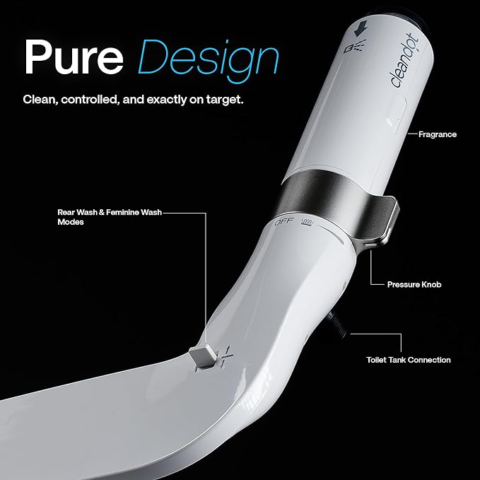 Bidet Attachment for Toilet — Scented Bidet with Fragrance Spray Odor Eliminator, Precision Nozzle Adjustable Pressure, Non-Electric Cold Water Leak-Proof (Mediterranean Lemon, 3)