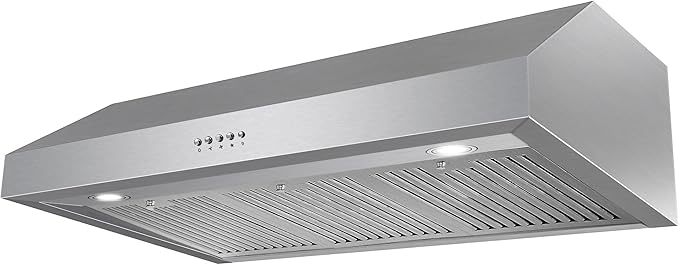 COSMO UC36 36 in. Haven Collection 380 CFM Ducted Under Cabinet Range Hood, LED Lights, Button Controls, Stainless Steel