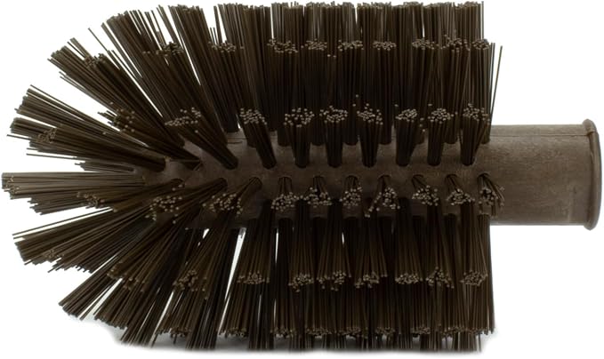SPARTA Plastic Multi-Purpose Valve Brush, Pipe Brush, Round Brush with Polyester Bristles, Color Coded for Commercial Cleaning, Kitchen, Restaurant, Bathroom, 7.1 X 4 X 7.1 Inches, Brown (Pack of 1)