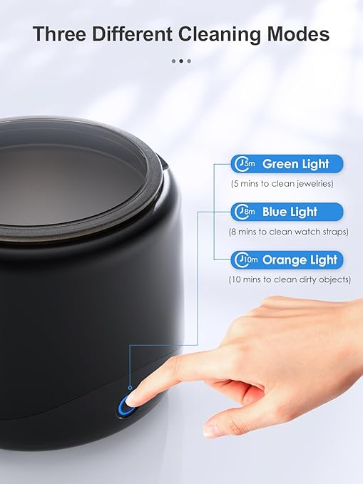 Ultrasonic Retainer Cleaner, 45kHz Retainer Cleaner Machine for Dentures, Mouth Guards, Aligners, Braces, Toothbrush Heads & Jewelry, 230ML Dental Cleaning Pod with 3 Modes & Digital Timer