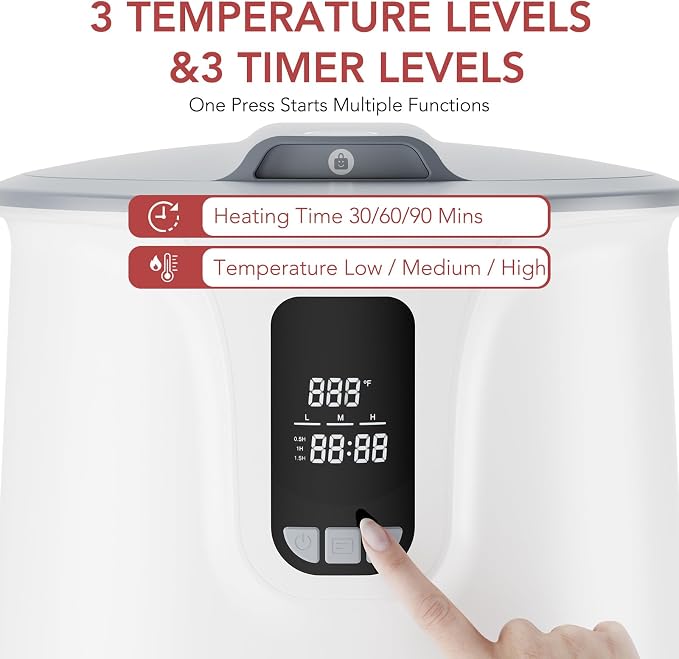 Electactic 20L Large Towel Warmer for Bathroom -Even Heated for Oversized Towels, Bathrobes, Blankets.Hot Towel Warmers for Spa with 24H Timer,Temperature Adjustable，Auto Shut Off