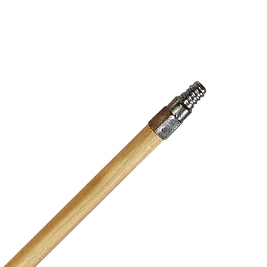 Carlisle FoodService Products 4027500 Wood Handle with Metal Threaded Tip, 7/8" Dia. x 40" L (Case of 12)