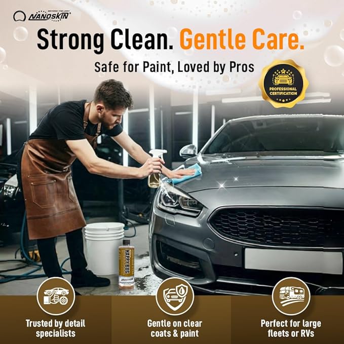 Nanoskin Bug Remover 1 Gallon – Exterior Cleaner & Degreaser for Bug Residue, Grime, Plastic, Metal, Chrome, Windows & Mirrors – Safe for Car Paint, Wax, Clear Coat, Trucks, Motorcycles & RVs