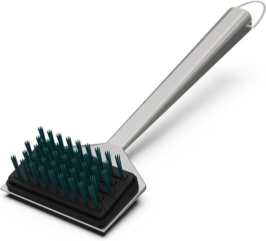 Current® Cleaning Brush with Replaceable Head - Durable Nylon Bristles, Ergonomic Handle, Dishwasher Safe, Made for Cool Surfaces, Ideal for Grills, Griddles, and Pizza Stones
