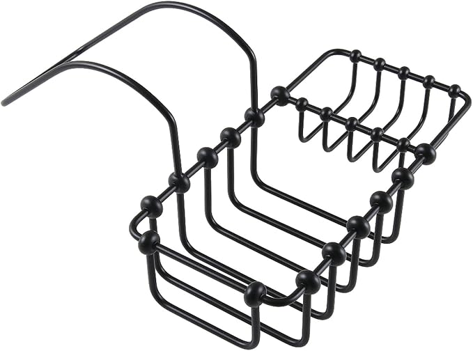 Kingston Brass CC2160 Clawfoot Tub Rim Soap and Sponge Holder, Matte Black