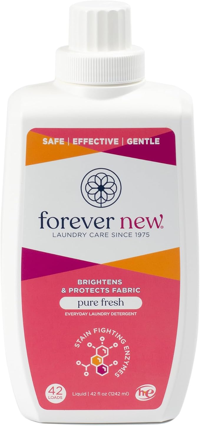 Everyday Liquid Laundry Detergent | Pure Fresh Scent | Hypoallergenic | Enzymed-Based | Odor Control | 42 fl oz