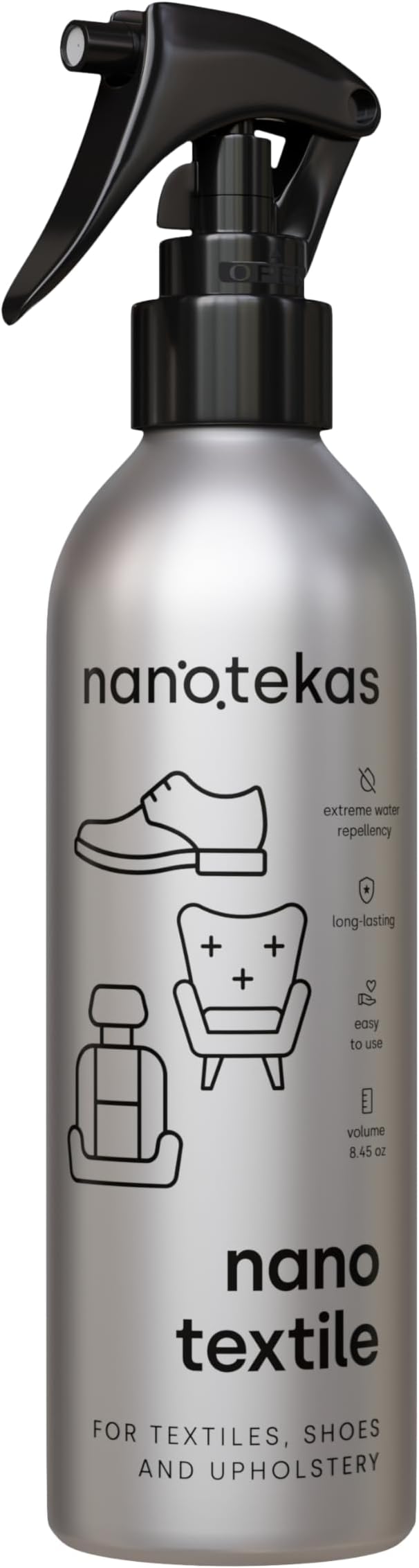 Nanotec Nano Tec Fabric Coating for Textile - Protection for Shoes, Sofa, Car Seats, Curtains, Rugs and Personal Items - Spray 250ml