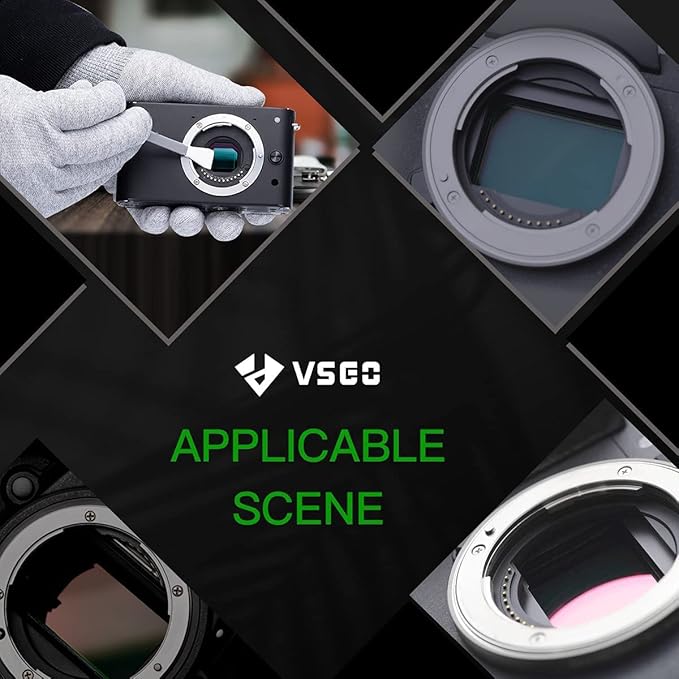 VSGO Digital Camera Cleaning Swab Sensor Cleaning Swabs with 10ml Sensor Cleaning Solution Dry CCD CMOS Clean Swab with Sensor Cleaner for Nikon Sony Canon DSLR Camera Clean (12mm (6pcs Sensor Swab))