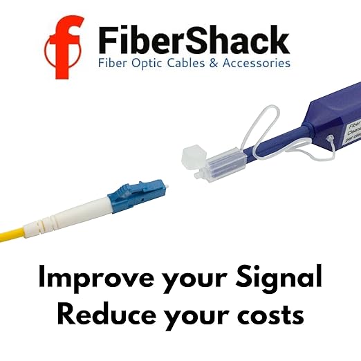 Fibershack - 1.25mm LC Fiber Cleaner Pen - 5 Pack - LC Fiber Optic Cleaning Pen with Dual Action Connector Cleaner & Endface Cleaning Action. Includes Dust Caps