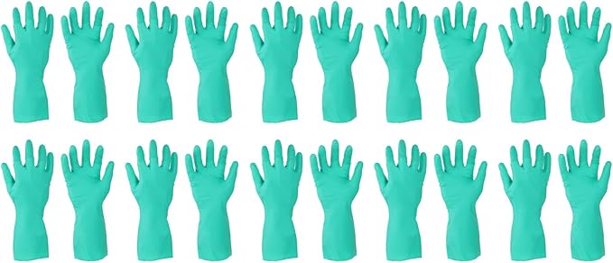 MECCANIXITY Nitrile Chemical Resistant Gloves, Industrial Gloves Anti-Slip Protective Safety Work Glove for Cleaning