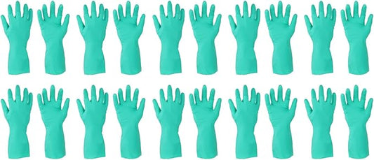 MECCANIXITY Nitrile Chemical Resistant Gloves, Industrial Gloves Anti-Slip Protective Safety Work Glove for Cleaning