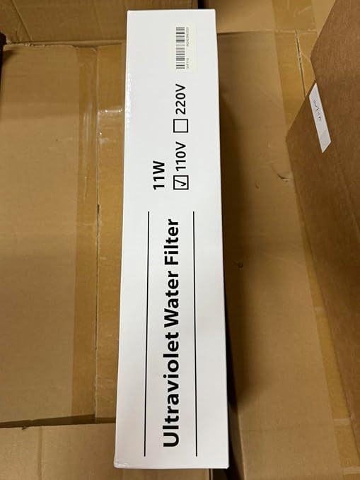 iSpring UVF11A UV Ultraviolet Light Water Filter with Smart Flow Control Switch 11W, 110V, 10-INCH