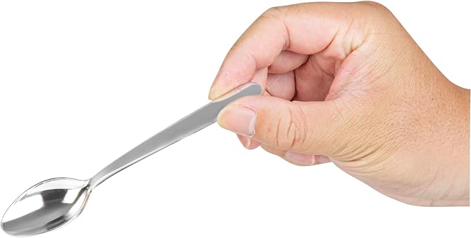 Restaurantware Moderna 5.5 Inch Disposable Spoons 250 Recyclable Small Dessert Spoons - Crack-Resistant For All Types Of Meals Silver Plastic Plastic Spoons