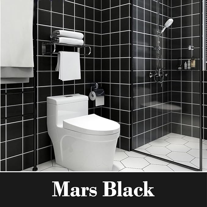 DWIL Tub Paint, Tub and Tile Refinishing Kit with Tools, Bathtub Paint Water Based &Low Odor, Easy to Use for Sink Bathroom Shower, Black 35oz/50-55sq.ft