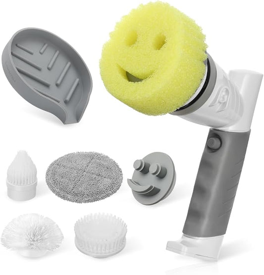 LANMU Smiley Face Sponge Electric Wand with Comfirtable Handle and Sponge Holder-Bundle